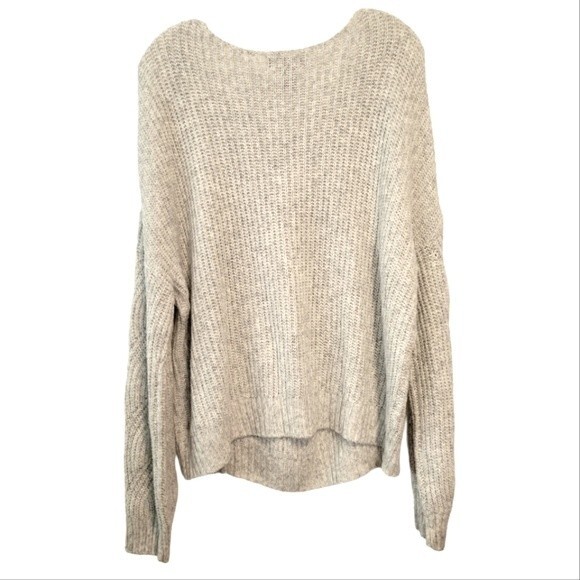 Rachel Rachel Roy Gray Pointelle Knit Sweater Size XL - Picture 2 of 5